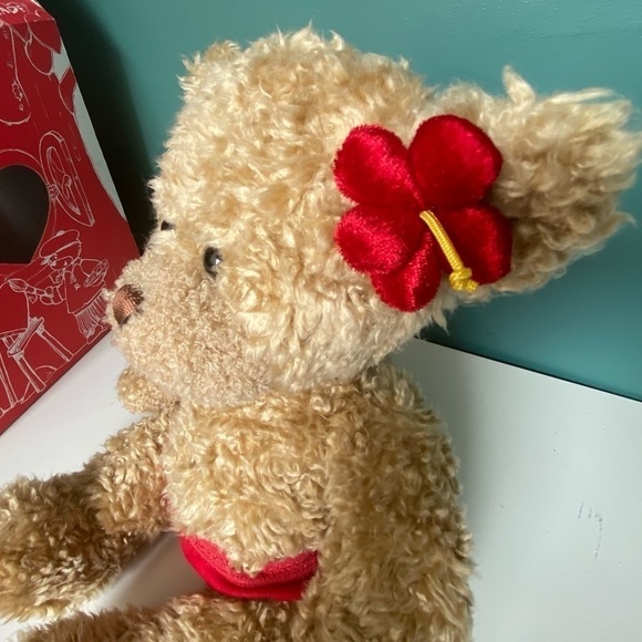 BUILD A Bear Timeless Teddy - Red Underwear & Hibiscus Original Box Valentines - Picture 7 of 7